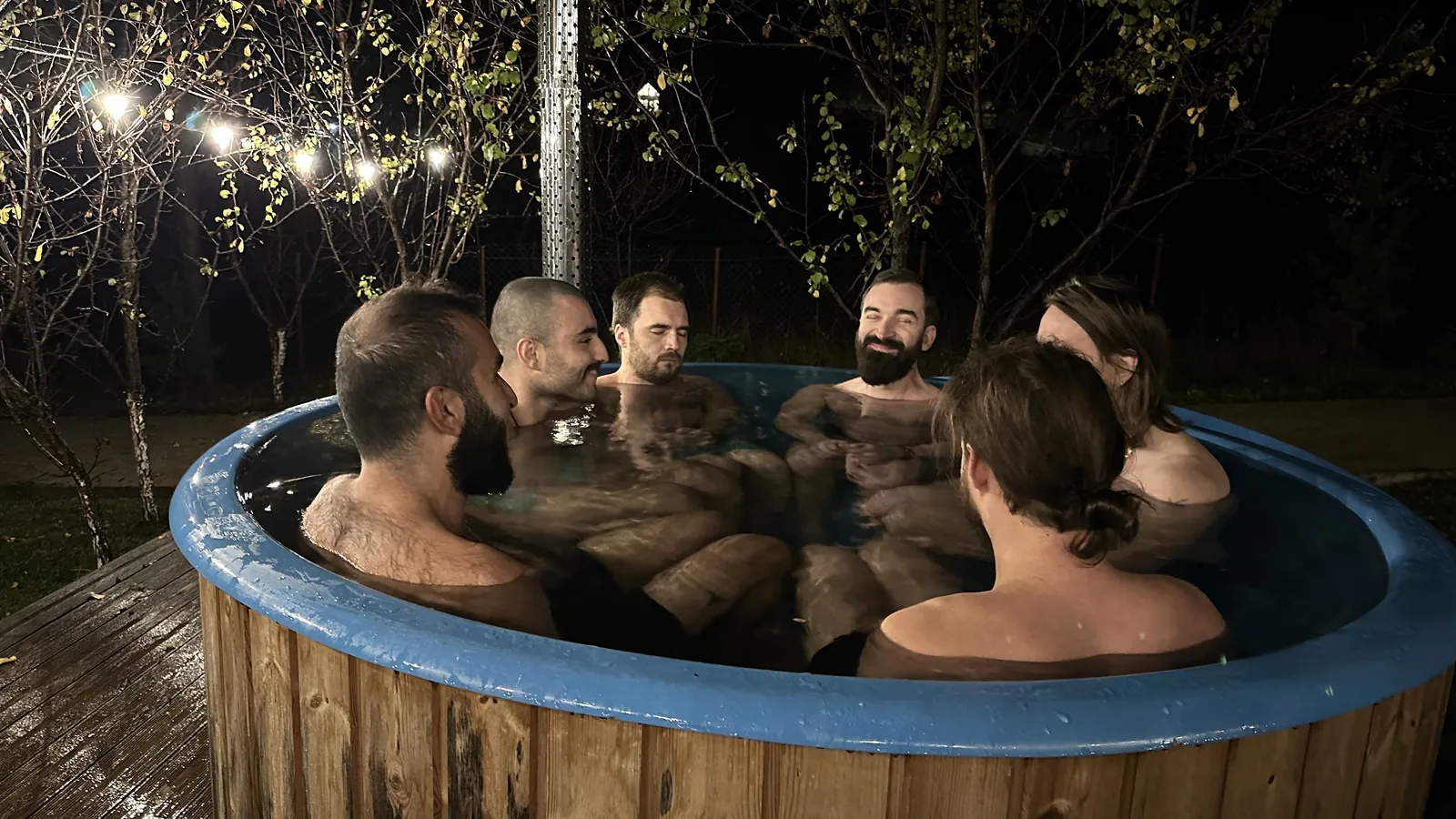 Sesiune de grup in baia de gheata - Metoda Wim Hof